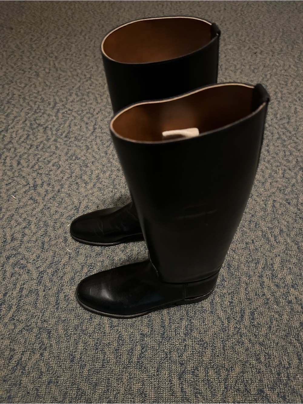 Classic Tall Black Leather Riding Boots Made in USA 8 D